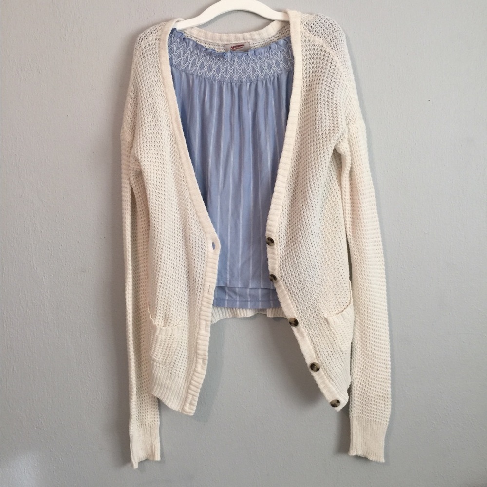Cream Knit Cardigan
